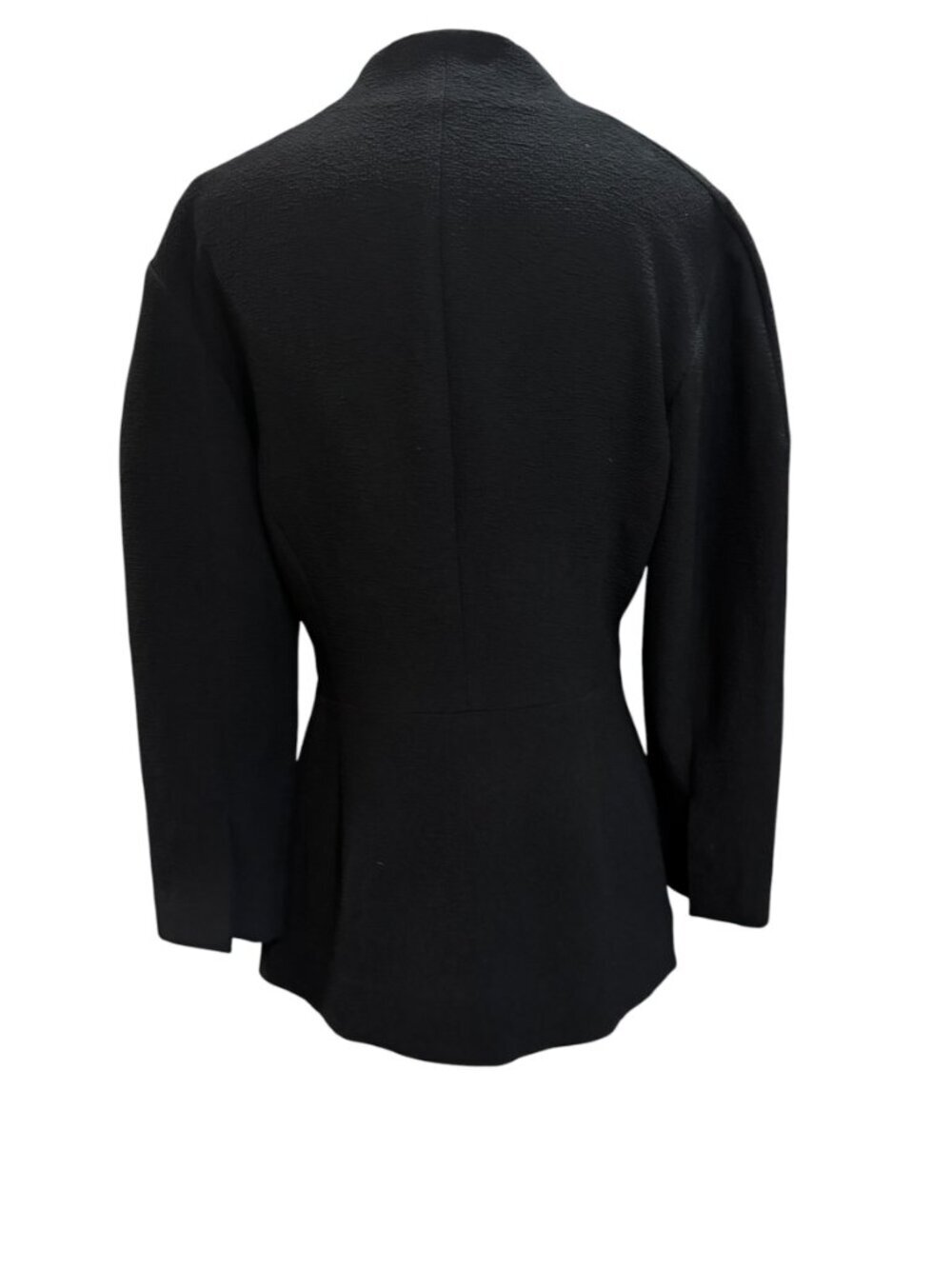 MM.LaFleur The Higgins Jacket Staccato Black Textured Zip Blazer Medium - Picture 7 of 7
